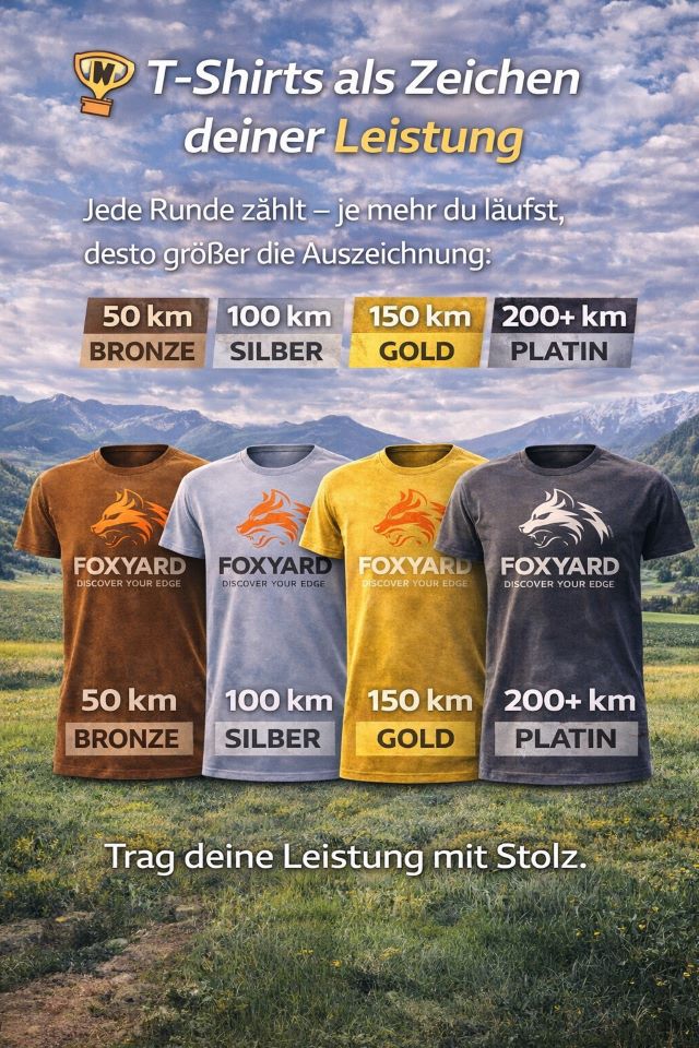 Exklusives FoxYard Ultra Finisher T-Shirt für verschiedene Distanzen